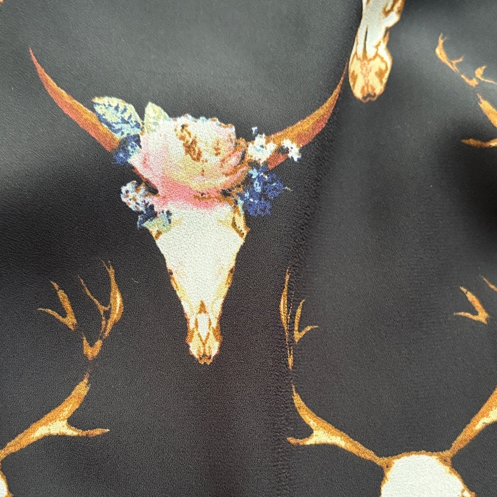 Buddy Love Black Dress with Floral Skull Print - Picture 3 of 5